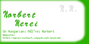 norbert merei business card